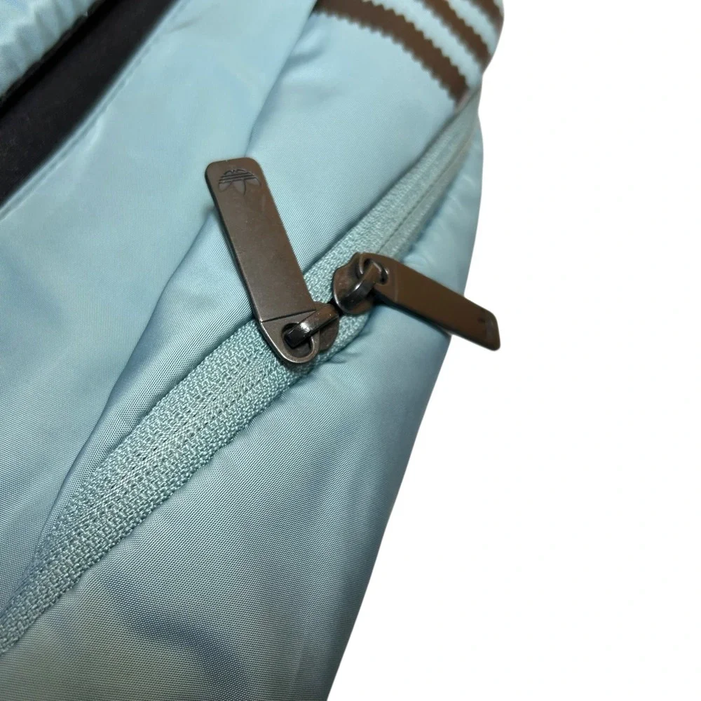Adidas Originals Backpack Teal Blue Trefoil Logo 3-Stripe School Gym Bag Unisex